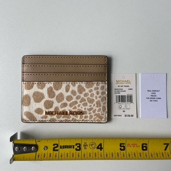 Michael Kors Tan and Cream Leopard Card Holder - Picture 5 of 6